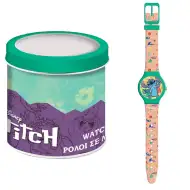 Luna: Ceas de mână analog Lilo &amp; Stitch în cutie metalică cadou