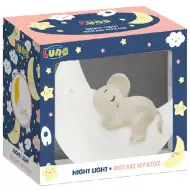 Lună: Elefant adormit pe lună lampă de veghe