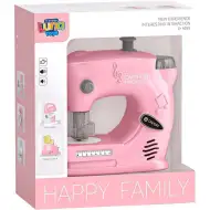 Luna: Mașină de cusut roz Happy Family cu lumină și sunet