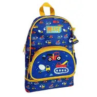 Luna: Rucsac izotermat rotunjit pentru grădiniță, cu model utilaje de construcții Must Team, 25x14x36cm