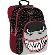 Luna: Rucsac școlar cu 3 compartimente rotunjite cu rechin Must Team, 32x18x43cm
