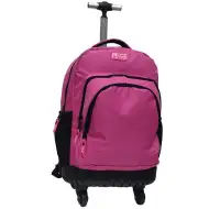 Luna: Rucsac școlar pe roți Must Team Pink cu 3 compartimente, 31x24x45cm