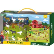Luna: Set de joacă cu animale Jasper Land Farm, 34 piese