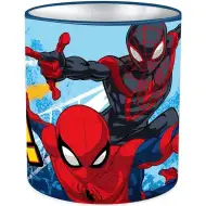 Luna: Suport cilindric pentru instrumente de scris cu tematică Spider-Man, supererou, din metal, 10x11cm