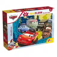 Mașini 2 în 1 maxi puzzle de 24 piese și carte de colorat 70x50 cm - Lisciani