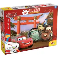 Mașini 2 în 1 puzzle de 108 piese și carte de colorat 50x35cm - Lisciani