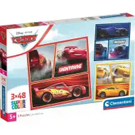 Mașini de curse 3x48 bucăți puzzle Supercolor - Clementoni