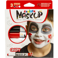 Maskup: set de pictură pe față de Halloween cu 3 culori - Carioca