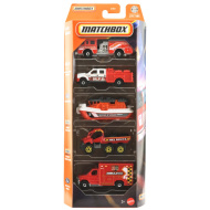Matchbox: set de 5 mașinuțe Rescue, scară 1/64 - Mattel