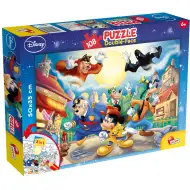 Mickey Mouse - Detectivul 2 în 1 puzzle de 108 piese și carte de colorat 50x35cm - Lisciani