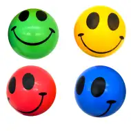 Minge de cauciuc cu model smiley, 23 cm, în mai multe variante de culoare