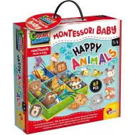 Montessori: Colecție de jocuri cu animale fericite, set de 67 piese - Lisciani