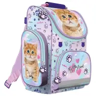 My Little Friend - Pastel Kitty ghiozdan ergonomic cu pisicuță, 35,5x27,5x16cm