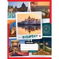 Nebulo: Caiet cu pătrate, broșat, cu model Budapesta, 87-32, format A4