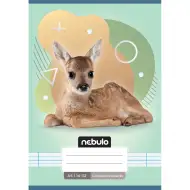 Nebulo: Caiet liniat capsat pentru clasa 1, format A5, 14-32, cu animale - Căprioară