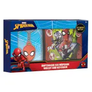 Pachet cadou cu portofel și breloc Spiderman