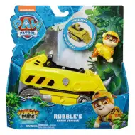 Patrula Cățelușilor: Figurină mini Rubble cu vehicul rinocer - Spin Master