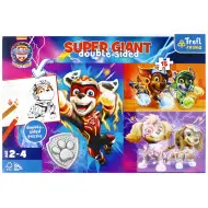 Patrula Catelusilor: Super filmul - Puzzle gigant cu două fețe de colorat, 15 piese - Trefl