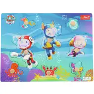 Patrula cățelușilor scafandri în acțiune puzzle din lemn cu forme - Trefl