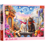 Pisici îndrăgostite Calitate Premium puzzle de 500 de piese – Trefl