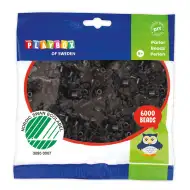 PlayBox: 6000 de mărgele MIDI de 5 mm, termoadezive, de culoare neagră