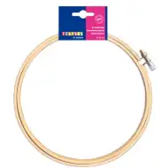 PlayBox: Cadru de brodat din lemn cu diametrul de 15 cm.