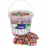 PlayBox: Go Green mărgele de călcat MIDI de 5mm, în culori mixte, în găleată de 5000 de bucăți.