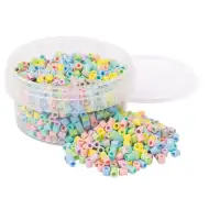 PlayBox: Mărgele MIDI de 5mm pentru călcat, 1000 bucăți în culori pastelate