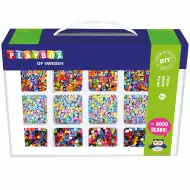 PlayBox: Mărgele MIDI de călcat, 5mm, 12 culori, pachet de 8000 bucăți