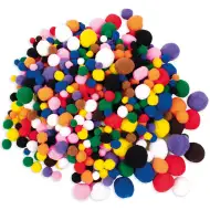PlayBox: Pachet de 525 de pom-pom-uri în culori de bază