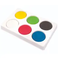 PlayBox: Paletă de culori cu 6 discuri de vopsea de 44mm.