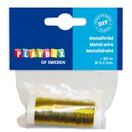 PlayBox: Sârmă de legare din metal, culoare aurie, 0,3mm, 80m