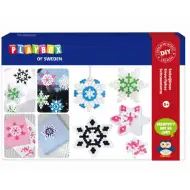 PlayBox: Set de mărgele MIDI de 5mm, termoadezive, 4000 bucăți, fulgi de zăpadă de Crăciun.