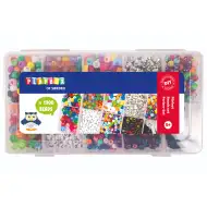 PlayBox: Set de mărgele din plastic, 1900 de bucăți, în cutie de depozitare.