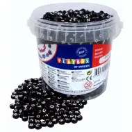 PlayBox: Set de mărgele rotunde negre, 2500 de bucăți