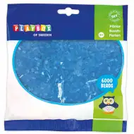 PlayBox: mărgele MIDI albastre, transparente, de 5 mm, care se pot călca, pachet de 6000 bucăți.