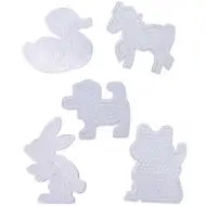 Playbox: Set de plăci de bază pentru mărgele de călcat XL – 5 bucăți, forme de animale
