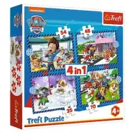 Puzzle 4 în 1 Patrula Cățelușilor 70-54-48-35 piese - Trefl