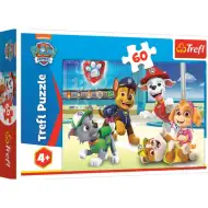 Puzzle 60 de piese cu echipa de câini Patrula cățelușilor - Trefl