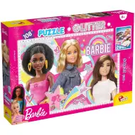 Puzzle cu sclipici Barbie cei mai buni prieteni, 108 piese, 50x35cm - Lisciani