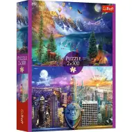 Puzzle de 2x500 de piese cu tema Bulevardul American - Trefl