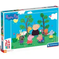 Puzzle maxi supercolor cu Peppa Pig și prietenii săi, 24 de piese - Clementoni