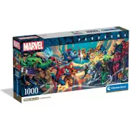Puzzle panoramică cu 1000 de piese cu eroi Marvel și poster - Clementoni