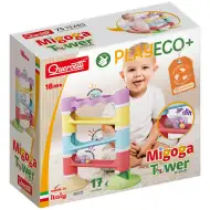Quercetti: Migoga Tower Eco set de joc cu pistă de bile, 17 piese