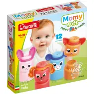 Quercetti: Momy Soft animale fericite set de 12 blocuri de construcție moi