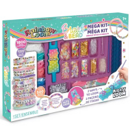 Rainbow Loom: Set uriaș pentru brățări elastice și pentru șiraguri de mărgele