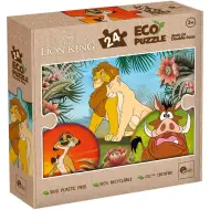 Regele Leu 2 în 1 puzzle Eco mini de 24 piese și carte de colorat 35x25cm - Lisciani