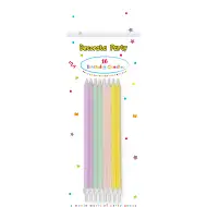 Set de 16 lumânări de aniversare în culori pastelate