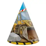 Set de 6 pălării de petrecere cu model de utilaje