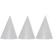 Set de 6 pălării de petrecere de culoare argintie